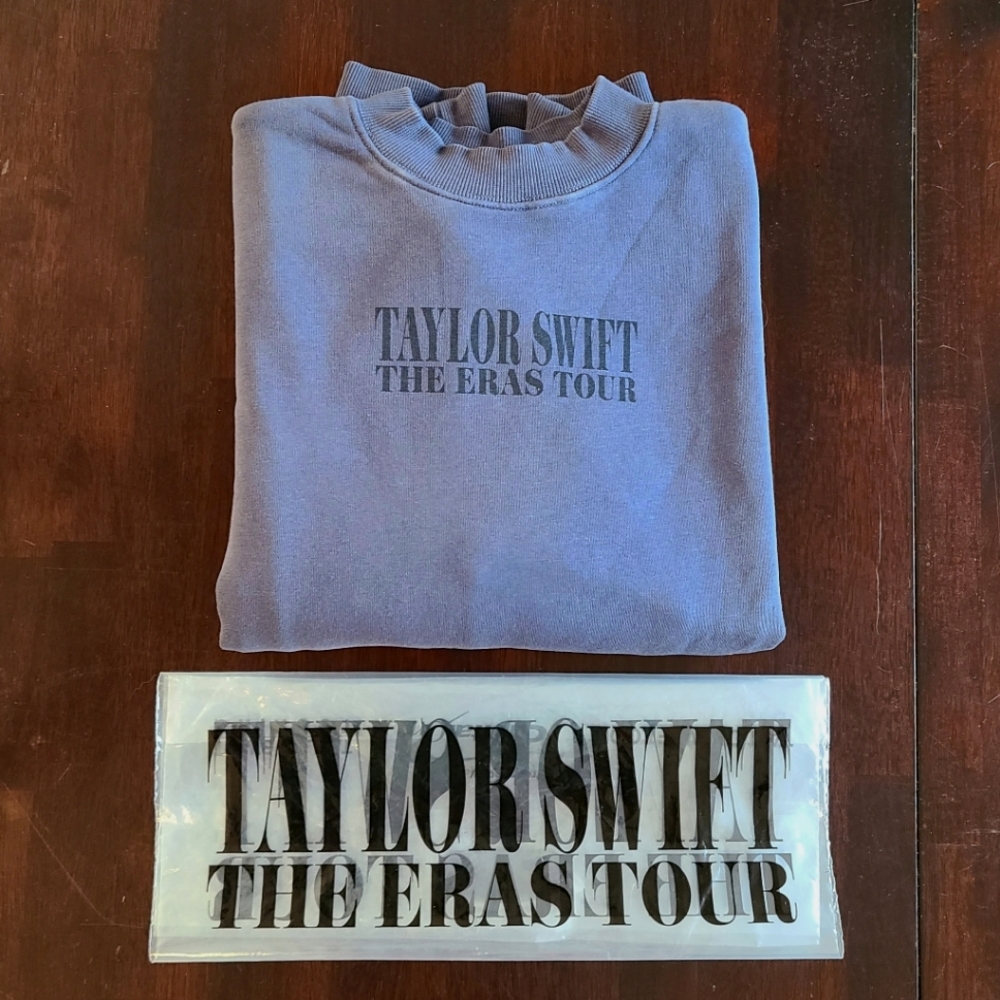 Official Taylor Swift Eras Tour Blue Crewneck (TikTok Viral) XS